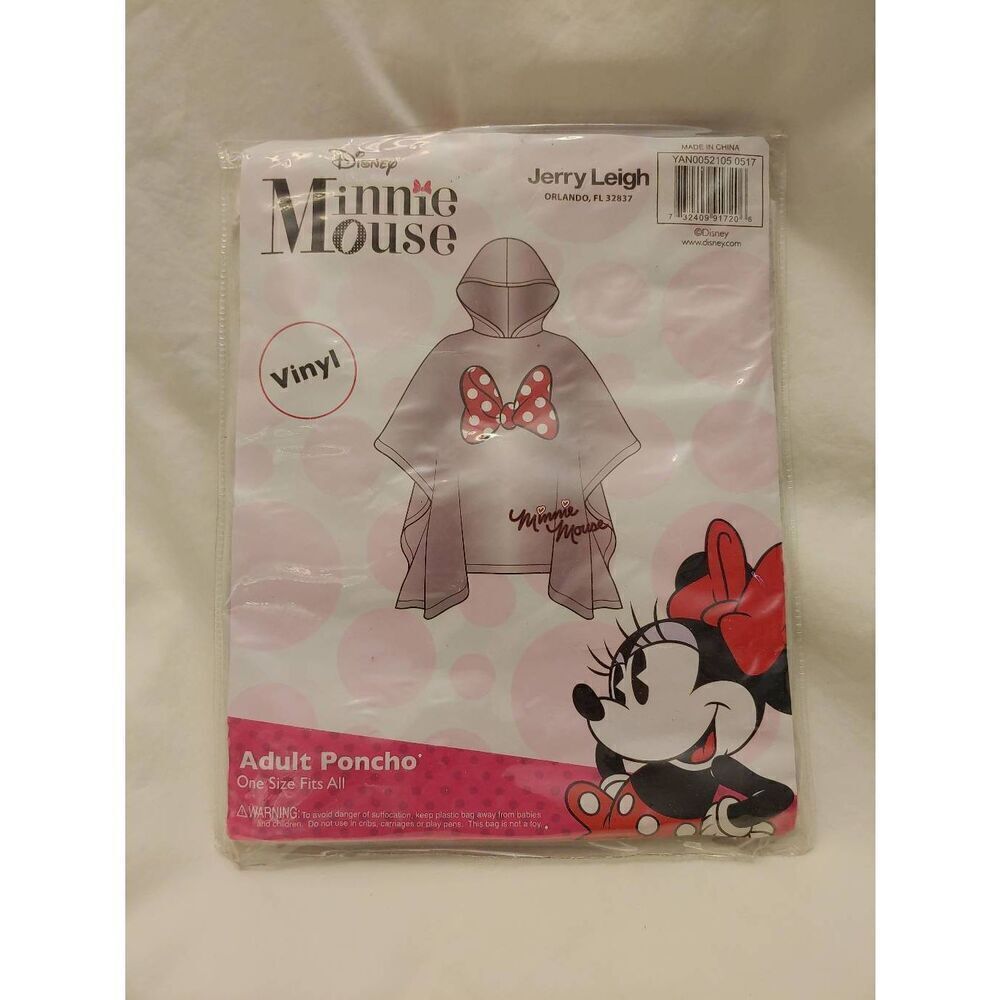 Disney Minnie Mouse One Size Fits All Vinyl Adult Poncho by Jerry Leigh